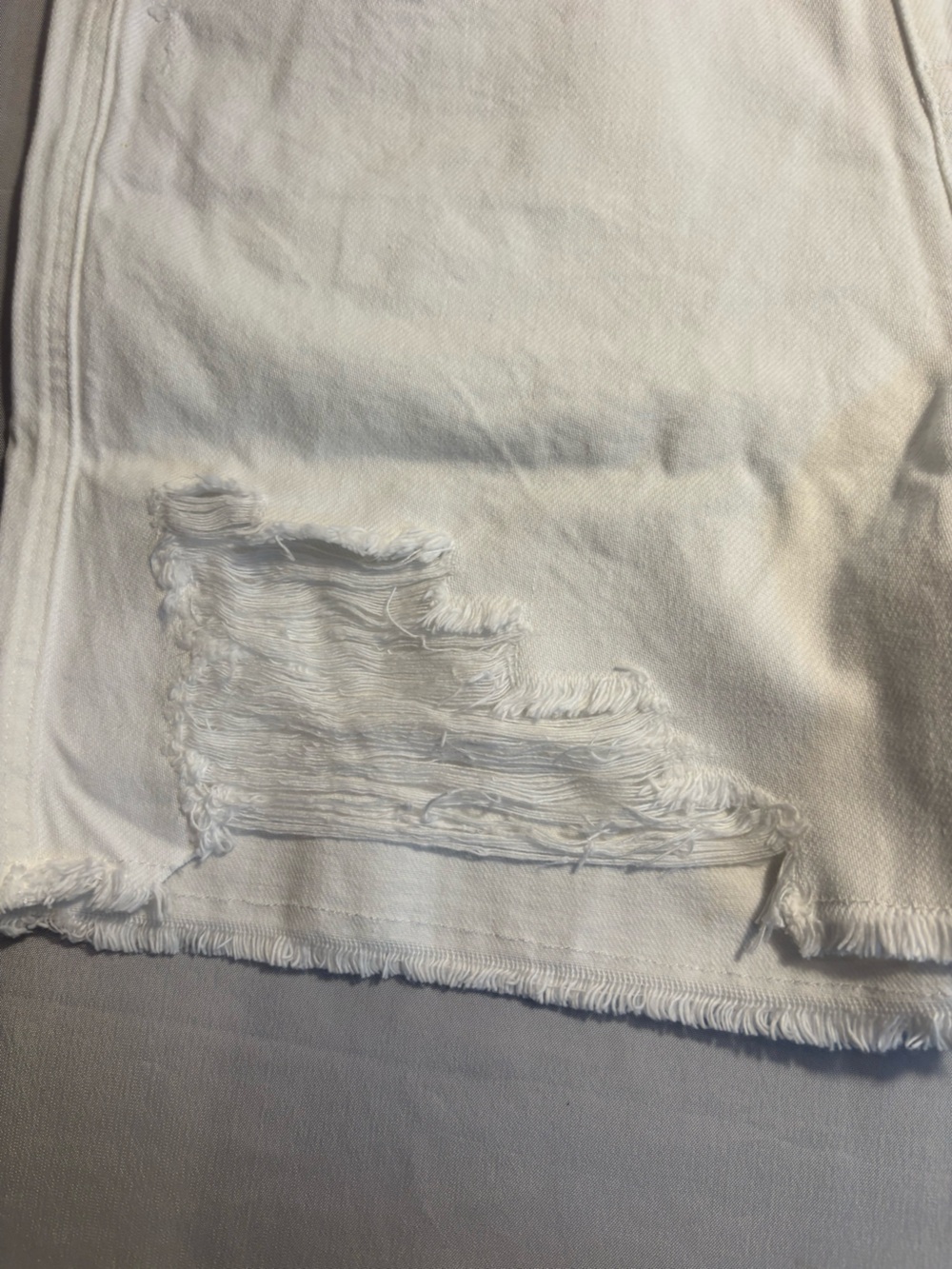 Judy Blue XL White Distressed Denim Cutoff Boho Cotton Shorts New - Picture 11 of 14